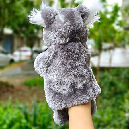 Koala Hand Puppet Plush Interactive Animal Toy for Role Play Storytelling Preschool Teaching Birthday Gifts for Kids Boys Girls 27cm