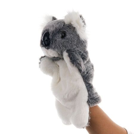 Koala Hand Puppet Plush Interactive Animal Toy for Role Play Storytelling Preschool Teaching Birthday Gifts for Kids Boys Girls 27cm