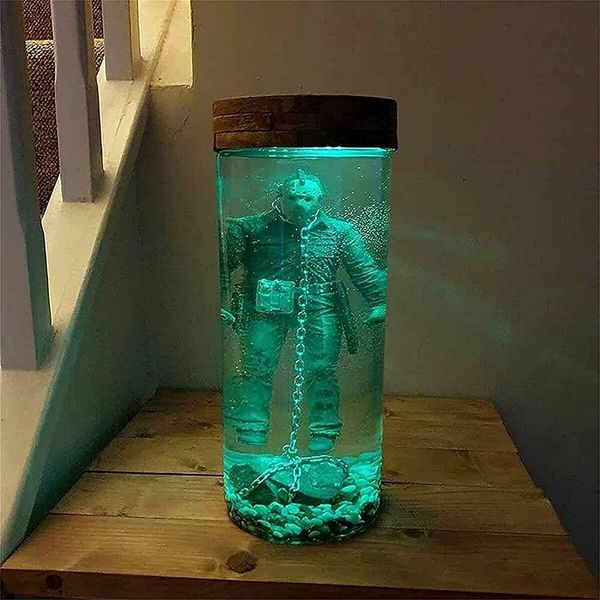 Jason Voorhees Water Lamp, Collector Water Lamp Jason Lives Final Display green