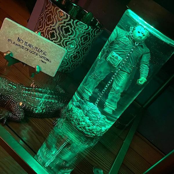 Jason Voorhees Water Lamp, Collector Water Lamp Jason Lives Final Display green