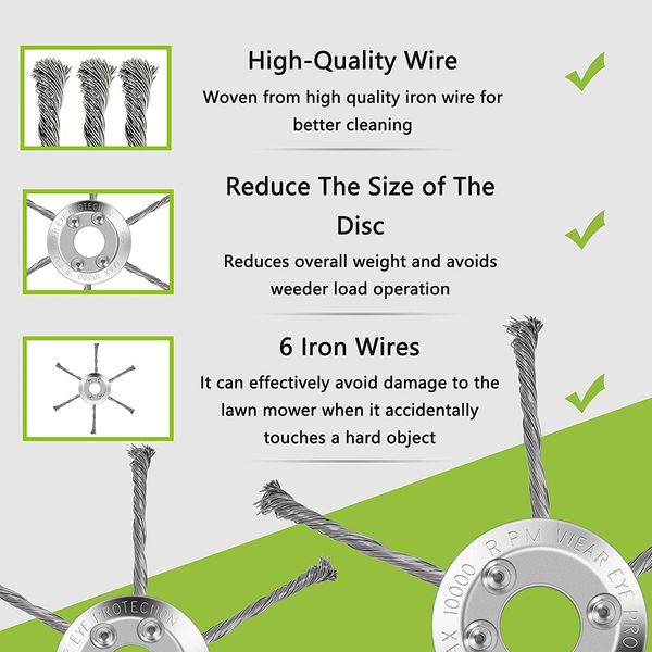 Trimmer Blade Wired Unbreakable Grass String Indestructible Metal Weed Head Garden Tool Efficiency