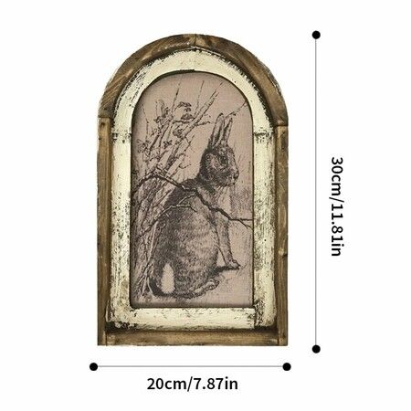 Rustic Farmhouse Floral Country Rabbit Painting Wall Artworks Pictures