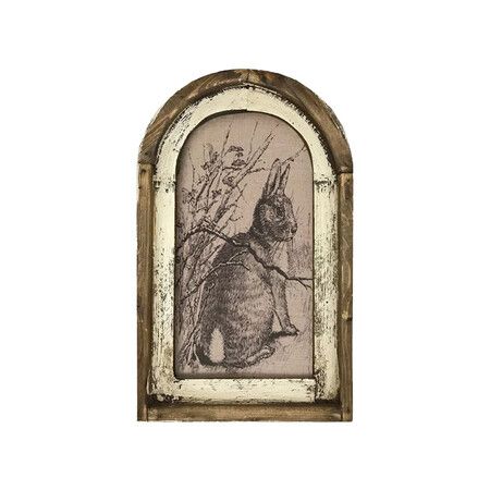 Rustic Farmhouse Floral Country Rabbit Painting Wall Artworks Pictures