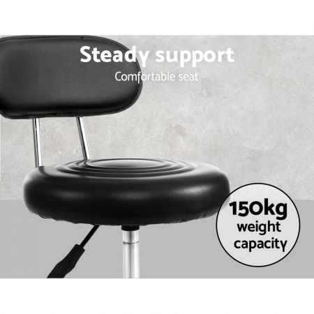 Artiss 2X Salon Stool Swivel Backrest Chair Barber Hairdressing Hydraulic Height