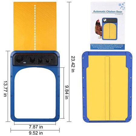 Automatic Chicken Coop Door IP44 Waterproof Automatic Chicken Coop Door with Light Sensor, Battery Operated