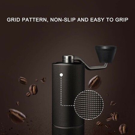 TIMEMORE Chestnut C2 Manual Coffee Grinder Capacity 25g with CNC Stainless Steel Conical Burr - Internal Adjustable Setting,Double Bearing Positioning,French Press Coffee for Hand Grinder Gift (Black)