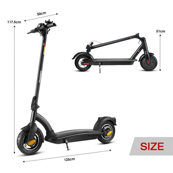 Off Road E-scooter Electric Scooter AUSWHEEL 500W Adults Foldable Motorised Bike Commuting Vehicle Seat Drum Brake LED Lights