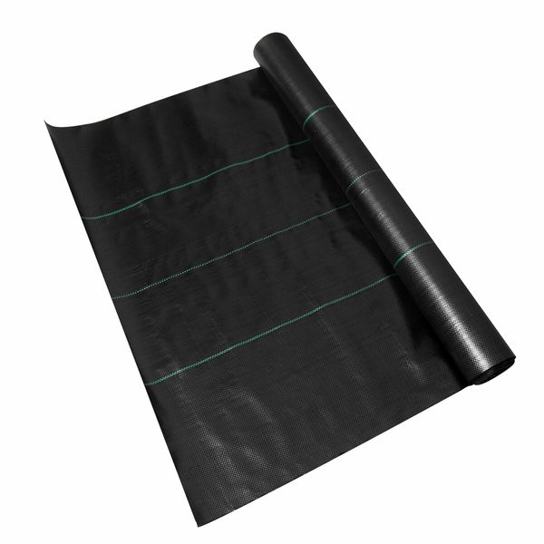 Weed Control Mat Ground Cover Barrier Gardening Garden Landscape Block Guard Plastic 90GSM 1.83 x 50M