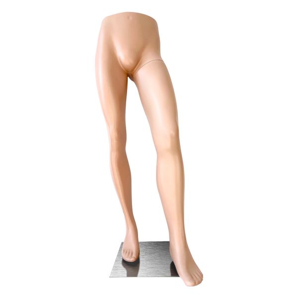 Male Mannequin Leg Form Torso Manikin Dummy Model Dressmaking Lower Half Body Shop Clothing Display Stand Detachable Skin Tone Metal Base 120cm