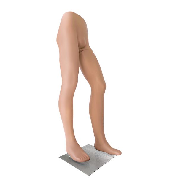 Male Mannequin Leg Form Torso Manikin Dummy Model Dressmaking Lower Half Body Shop Clothing Display Stand Detachable Skin Tone Metal Base 120cm