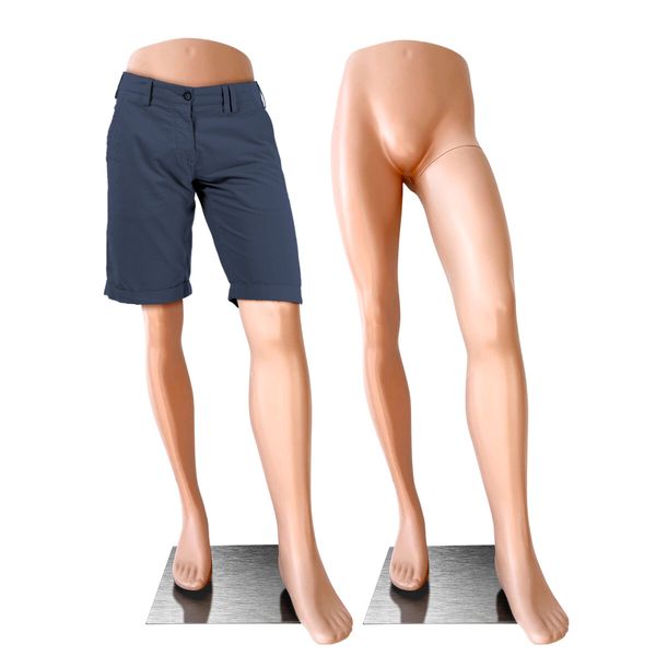 Male Mannequin Leg Form Torso Manikin Dummy Model Dressmaking Lower Half Body Shop Clothing Display Stand Detachable Skin Tone Metal Base 120cm