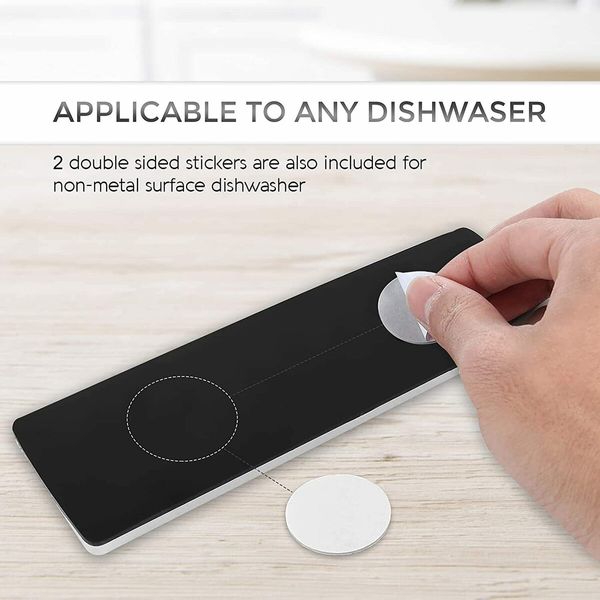 1Pack Dishwasher Magnet Clean Dirty Sign,Non-Scratching Strong Clean Dirty Magnet with Clear Colored Text for Dishwasher,Kitchen (Black)