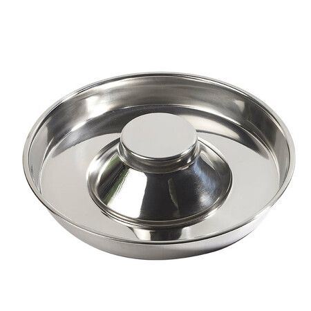 Stainless Steel Puppy Bowl Cat Dog Puppy Pet Slow Feeder Bowl Preventing Indigestion Eco-Friendly Durable Bowl Water Feeder 30cm