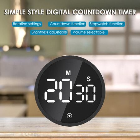 Countdown Timer Time-meter Magnetic Count Down & Count-up Digital-Calculagraph Volume & Brightness Adjustable Large LED Display