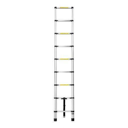 Giantz 2.6M Telescopic Ladder Aluminium Extension Extendable Steps Adjustable Height