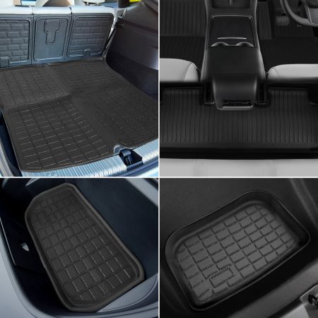 Manan Tesla Model Y Floor Mats Rear Front Trunk Toolbox Liner 3D Car Carpets