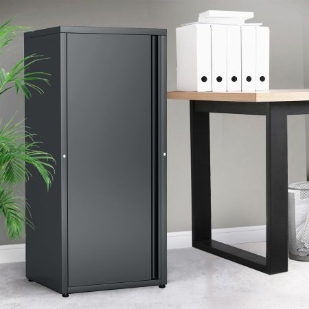 Levede Filing Cabinet Office Drawers Storage Cabinets Steel Rack Home Dark Grey