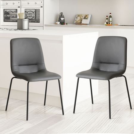 Levede 4x Dining Chairs Kitchen Table Chair Lounge Room Padded Seat PU Leather