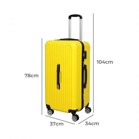 Slimbridge 30" Luggage Travel Suitcase Trolley Case Packing Waterproof Yellow