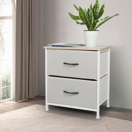 Levede Storage Cabinet Tower Chest of Drawers Dresser Tallboy 10 Drawer Beige