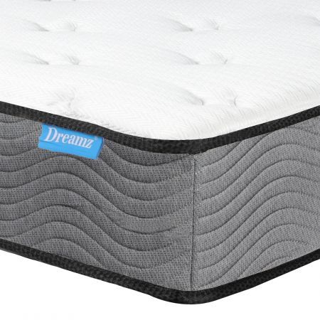 Dreamz Spring Mattress Pocket Bed Coil Sleep Foam Extra Firm King Single 23CM