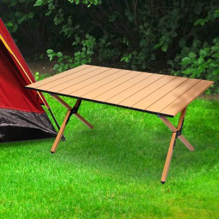 Levede Folding Camping Table Portable Picnic Outdoor Egg Roll Foldable BBQ Desk