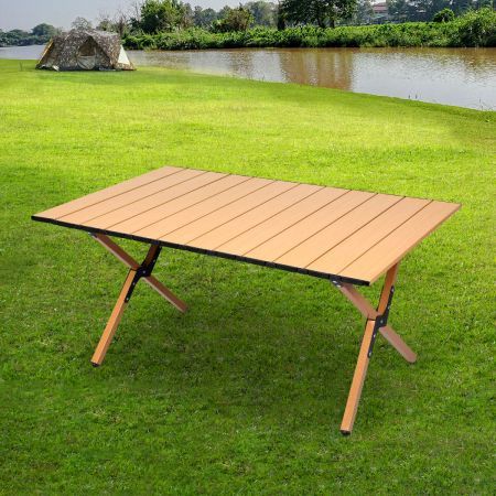 Levede Folding Camping Table Portable Picnic Outdoor Egg Roll Foldable BBQ Desk