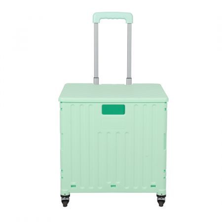 Folding Shopping Trolley Cart Portable Rolling Grocery Basket  Wheel Green