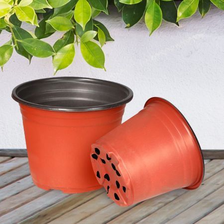 Lambu 100X Plastic Plant Pots Flowers Garden Nursery Seeding Growing Container