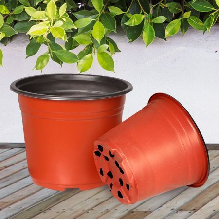 Lambu 100X Plastic Plant Pots Flowers Garden Nursery Seeding Growing Container