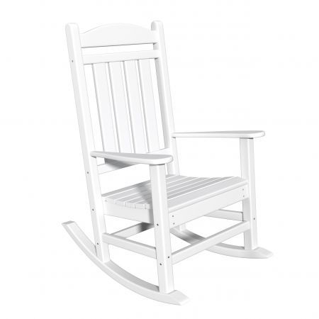 EHOMMATE HDPE Rocking Chair Outdoor Indoor Patio Lounge Seat White