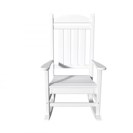 EHOMMATE HDPE Rocking Chair Outdoor Indoor Patio Lounge Seat White