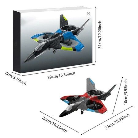 V27 RC Plane 360 Degree Stunt Roll Top Racing Remote Control Plane Great Gifts Christmas Easter Toys for Adults or Kids