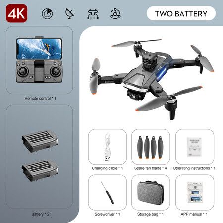 GPS 5G WIFI FPV With 4K HD Camera 25mins Flight Time Brushless Foldable RC Drone Quadcopter obstacle avoidance Dual Batteries