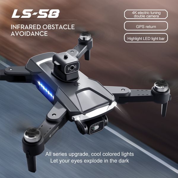 GPS 5G WIFI FPV With 4K HD Camera 25mins Flight Time Brushless Foldable RC Drone Quadcopter obstacle avoidance Dual Batteries