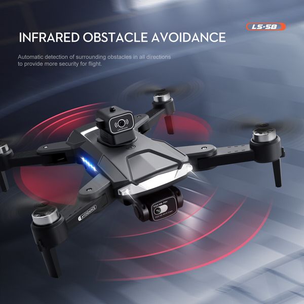 GPS 5G WIFI FPV With 4K HD Camera 25mins Flight Time Brushless Foldable RC Drone Quadcopter obstacle avoidance Dual Batteries