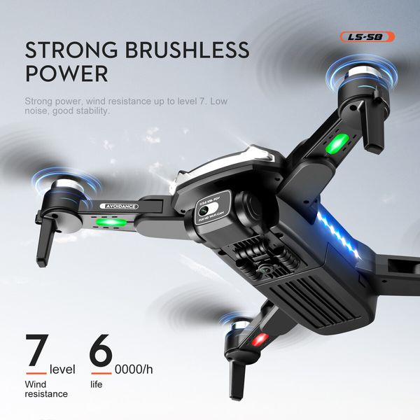 GPS 5G WIFI FPV With 4K HD Camera 25mins Flight Time Brushless Foldable RC Drone Quadcopter obstacle avoidance Dual Batteries