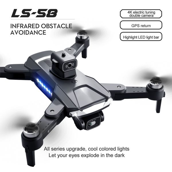 GPS 5G WIFI FPV With 4K HD Camera 25mins Flight Time Brushless Foldable RC Drone Quadcopter obstacle avoidance Dual Batteries