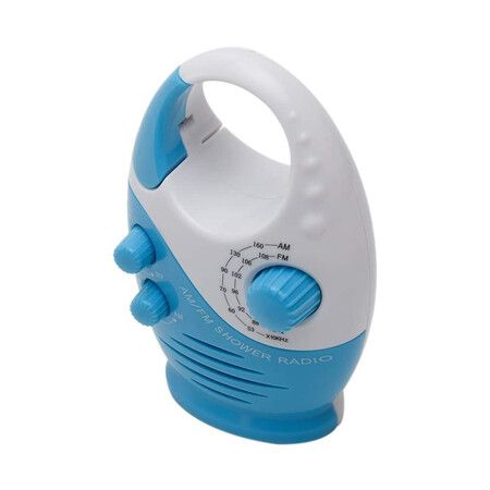 Waterproof Shower Radio, Splash Proof AM FM Radio with Top Handle