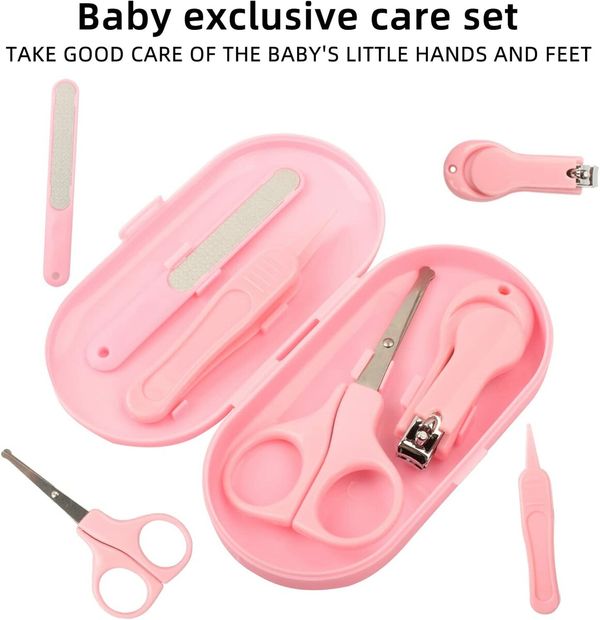 Baby Nail Clippers Kit, Newborn Manicure Pedicure Clipper File with Case