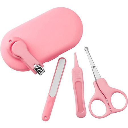 Baby Nail Clippers Kit, Newborn Manicure Pedicure Clipper File with Case