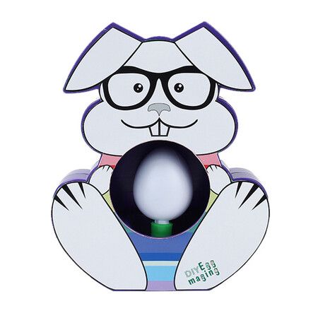 The Egg Decorator Kit - Includes Rotating Rabbit Egg Decorating Set with 8 Colorful Quick-Dry Markers