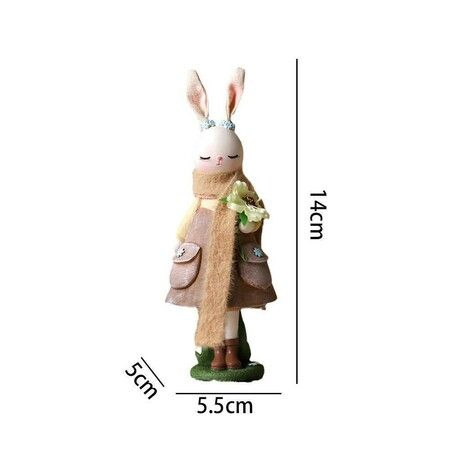 Rabbit Easter Decoration Cute Bunny Figurine Resin Statue Crafts