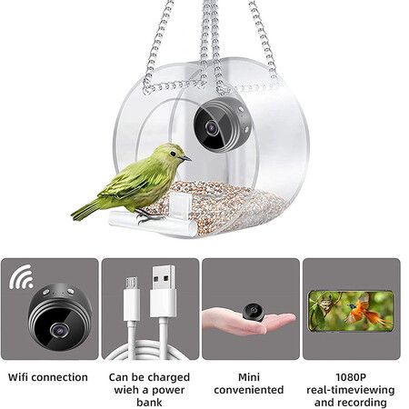 Smart Bird Feeder with Camera, Weatherproofing Bird Watching Camera