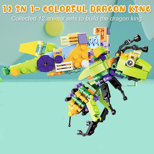 Prefilled Easter Eggs with Dinosaur Building Blocks,Easy Assemble Surprise Easter Egg Toys Easter Party Favors,Easter Basket Stuffers,Easter Egg Hunting,Classroom Prize Toys (12 Pcs)