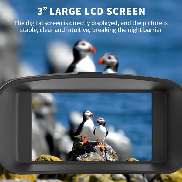 4K Night Vision Binoculars for Large Screen Binoculars can Save Photo and Video Rechargeable Lithium Battery