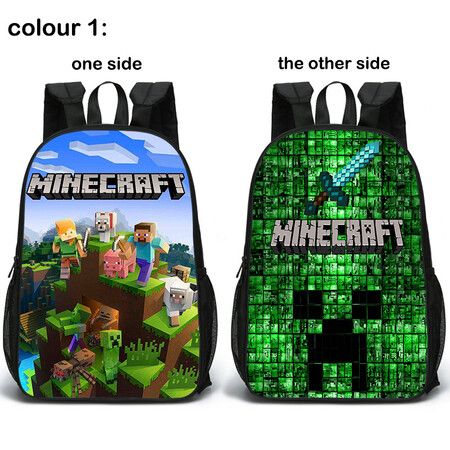 Minecraft Adventure Backpack for Boys for School, Camping, Travel, Outdoors and Fun (Green)