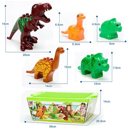 Children Dinosaur Building Blocks Set Toy Jurassic World Animal Large Particles Building Blocks Building BlocksChildren Toys