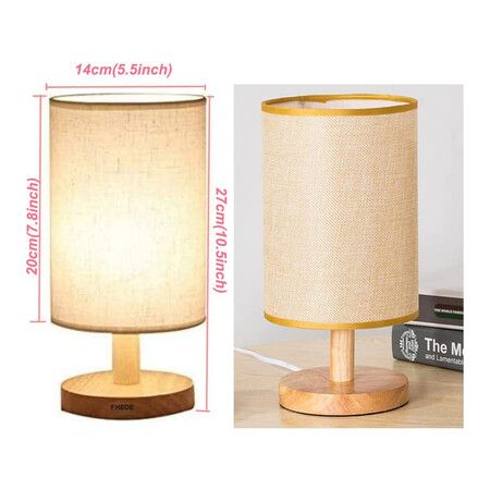 British Standard Bedside Lamp Vintage Wood Table Lamp for Bedroom Lamp, Study Room