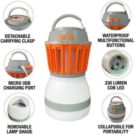 2 in 1 Camping Lantern, Electric Bug Zapper